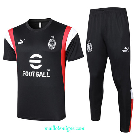 Thai Maillot Ensemble AC Milan Training Noir 2023 2024 ligne m3775