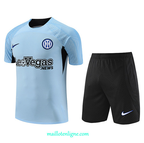 Thai Maillot Ensemble Inter Milan Training Bleu 2023 2024 ligne m3790