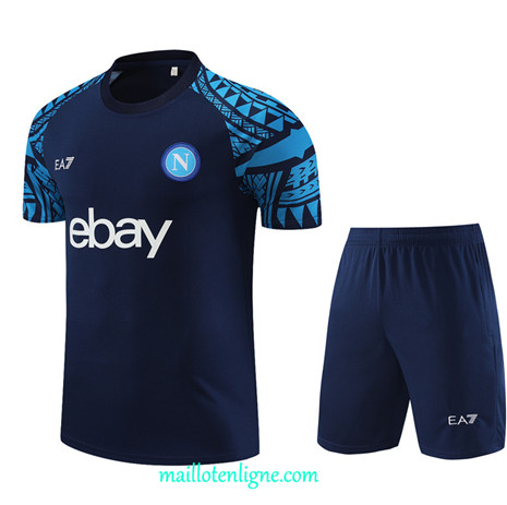 Thai Maillot Ensemble Naples Training Bleu marine 2023 2024 ligne m3793