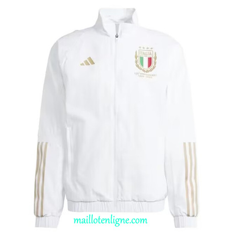 Thai Maillot Coupe vent Italie Blanc 2023 2024 ligne m3836