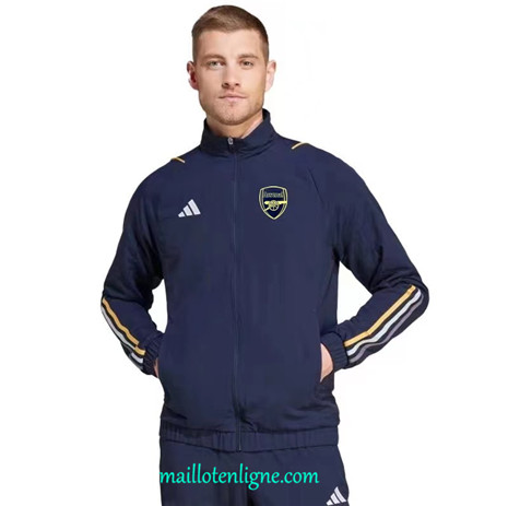 Thai Maillot Coupe vent Arsenal Bleu 2023 2024 ligne m3843