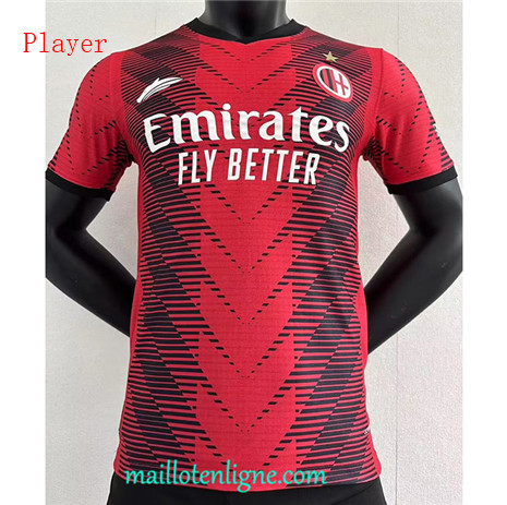 Thai Maillot Player AC Milan Rouge/Noir 2023 2024 maillotenligne 0289