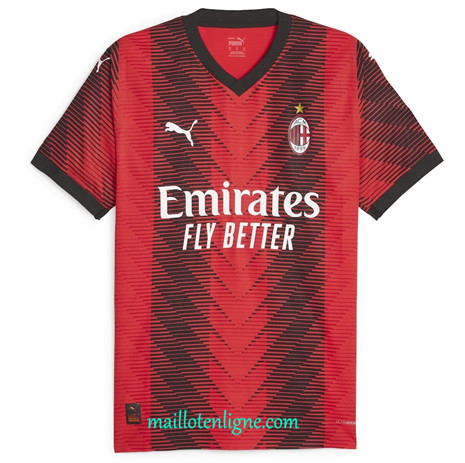 Thai Maillot AC Milan Domicile Rouge 2023 2024 maillotenligne 0290