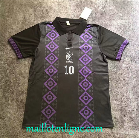 Thai Maillot Brésil Maillot Noir 2023 2024 maillotenligne 0225