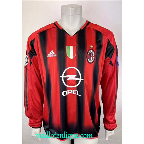 Thai Maillot Classic AC Milan Domicile Manche Longue 2004-05 maillotenligne 0215