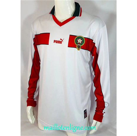 Thai Maillot Retro Maroc Exterieur Manche Longue 1998 ligne2489