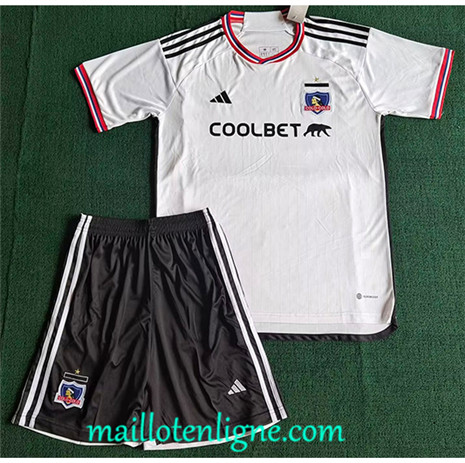 Thai Maillot Colo Colo Enfant Domicile Blanc 2023 2024 maillotenligne 0109
