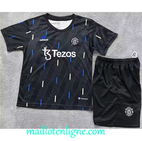 Thai Maillot Manchester United Enfant Pre Match Noir 2022 2023 maillotenligne 0147