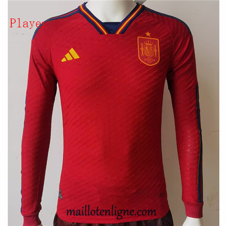 Thai Maillot Espagne Player Domicile Manche Longue 2022/2023 ligne2536