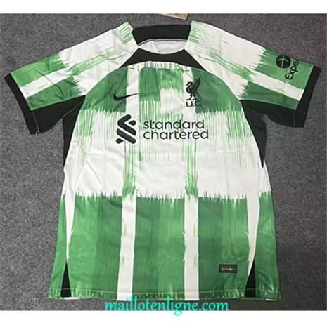 Thai Maillot Liverpool Maillot training Vert 2022/2023 ligne2605