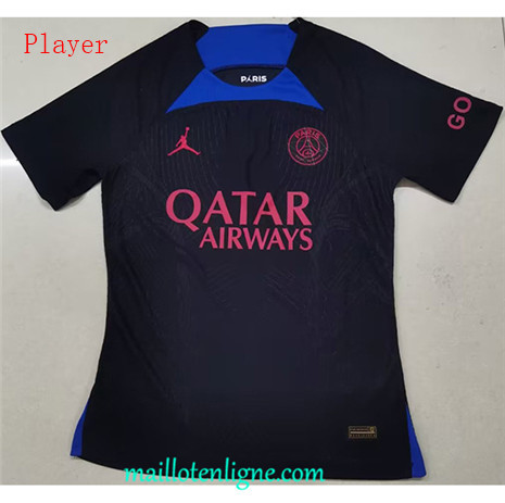 Thai Maillot Player Paris Saint-Germain Paris Training Noir 2023 2024 maillotenligne 0197