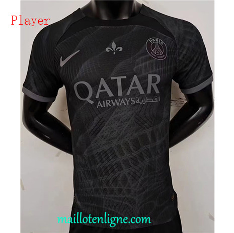 Thai Maillot Player Paris Saint-Germain Noir 2023 2024 maillotenligne 0199