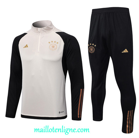 Thai Maillot Ensemble Allemagne Survetement Blanc 2022 2023 maillotenligne 0406