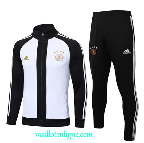 Thai Maillot Ensemble Allemagne Veste Survetement Blanc 2022 2023 maillotenligne 0409