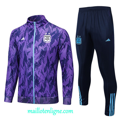 Thai Maillot Ensemble Argentine Veste Survetement Violet 2022 2023 maillotenligne 0425