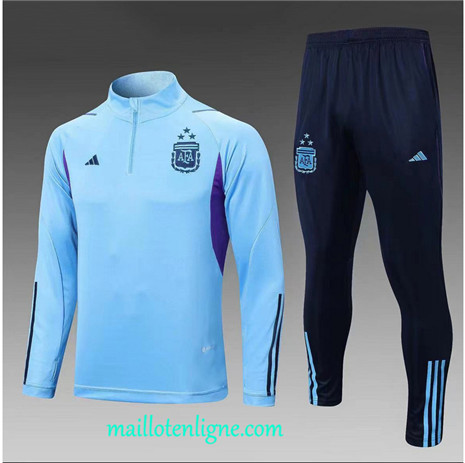 Thai Maillot Ensemble Argentine Survetement Bleu 2023 2024 maillotenligne 0434