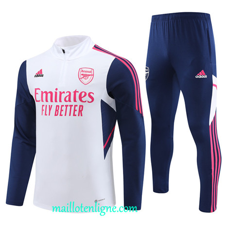 Thai Maillot Ensemble Arsenal Survetement Blanc 2022 2023 maillotenligne 0473