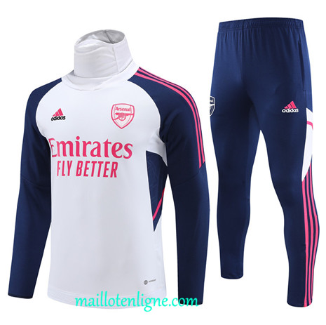 Thai Maillot Ensemble Arsenal Survetement Blanc 2022 2023 maillotenligne 0474