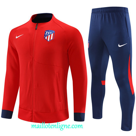 Thai Maillot Ensemble Atletico De Madrid Veste Survetement rouge 2022 2023 maillotenligne 0366