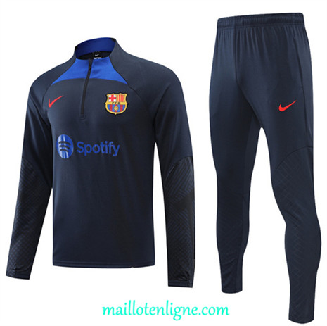 Thai Maillot Ensemble Barcelone Survetement Bleu 2022/2023 ligne2015