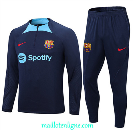 Thai Maillot Ensemble Barcelone Survetement Bleu 2022/2023 ligne2016