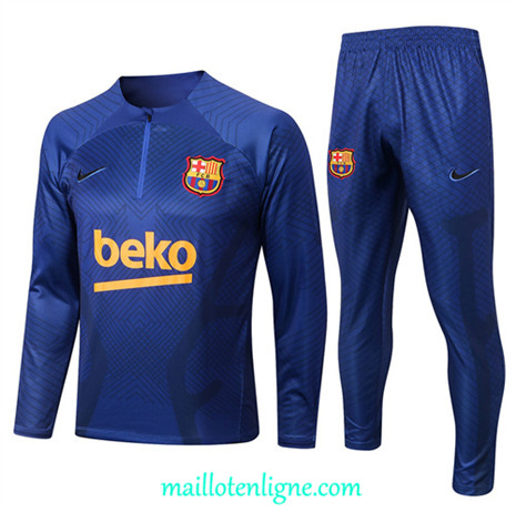 Thai Maillot Ensemble Barcelone Survetement Bleu 2022/2023 ligne2018