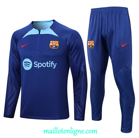 Thai Maillot Ensemble Barcelone Survetement Bleu 2022/2023 ligne2019