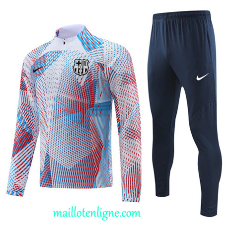 Thai Maillot Ensemble Barcelone Survetement Bleu 2022 2023 maillotenligne 0368