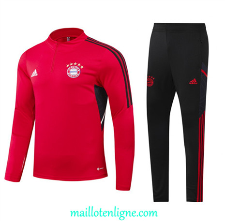 Thai Maillot Ensemble Bayern Munich Survetement Rouge 2022/2023 ligne2009