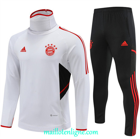 Thai Maillot Ensemble Bayern Munich Survetement Blanc 2022/2023 ligne2011