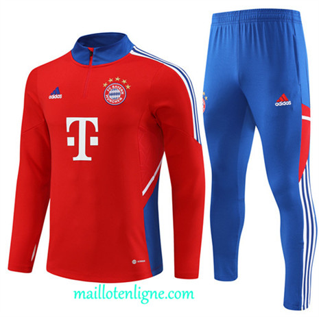 Thai Maillot Ensemble Bayern Munich Survetement rouge 2022 2023 maillotenligne 0348