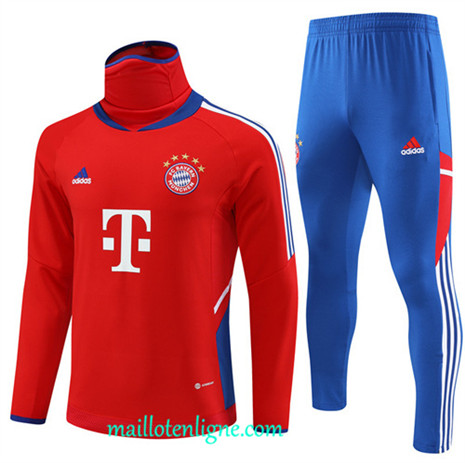 Thai Maillot Ensemble Bayern Munich Survetement rouge 2022 2023 maillotenligne 0349