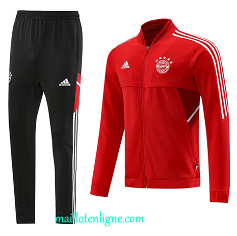 Thai Maillot Ensemble Bayern Munich Veste Survetement rouge 2022 2023 maillotenligne 0350