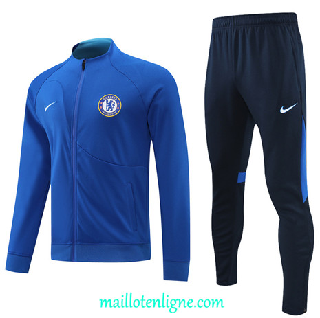 Thai Maillot Ensemble Chelsea Veste Survetement Bleu 2022/2023 ligne2120