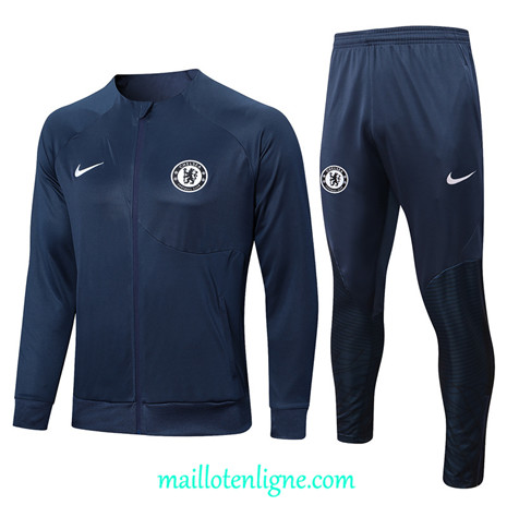 Thai Maillot Ensemble Chelsea Veste Survetement Bleu 2022/2023 ligne2123