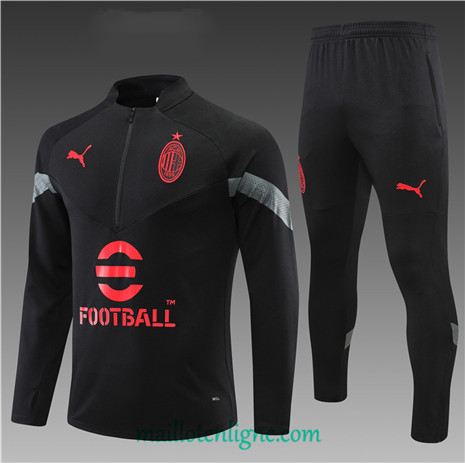 Thai Maillot Ensemble AC Milan Enfant Survetement Noir 2022/2023 ligne2294