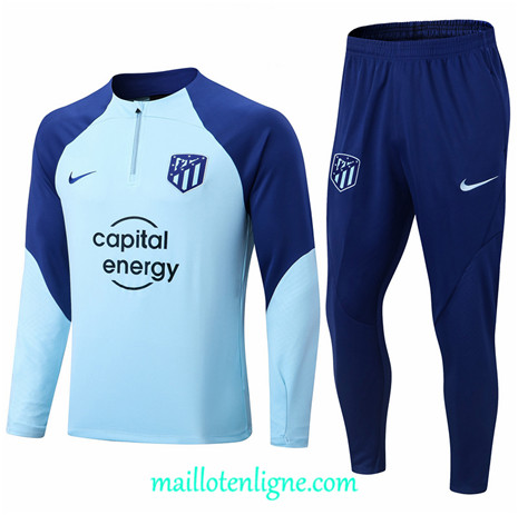 Thai Maillot Ensemble Atletico Madrid Enfant Survetement Bleu 2022/2023 ligne2170