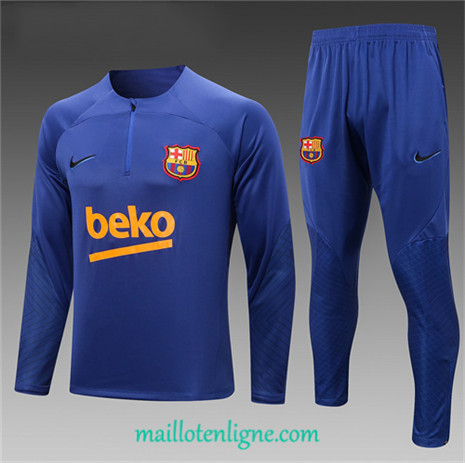 Thai Maillot Ensemble Barcelone Enfant Survetement Bleu 2022/2023 ligne2175