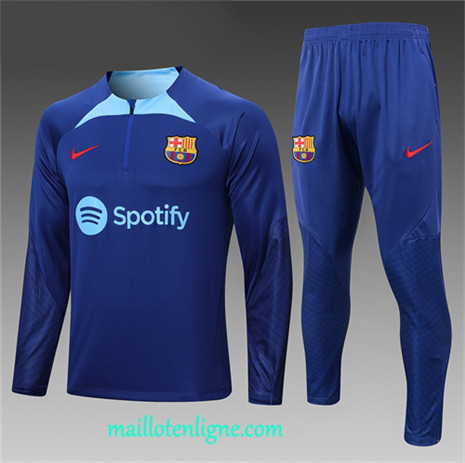 Thai Maillot Ensemble Barcelone Enfant Survetement Bleu 2022 2023 maillotenligne 0556