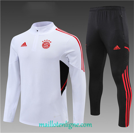 Thai Maillot Ensemble Bayern Munich Enfant Survetement Blanc 2022/2023 ligne2167