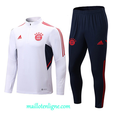 Thai Maillot Ensemble Bayern Munich Enfant Survetement Blanc 2022 2023 maillotenligne 0550