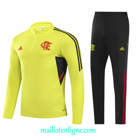 Thai Maillot Ensemble Flamengo Enfant Survetement Jaune 2022/2023 ligne2165