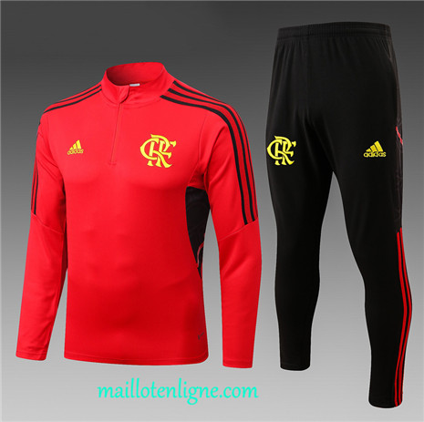 Thai Maillot Ensemble Flamengo Enfant Survetement rouge 2022 2023 maillotenligne 0543