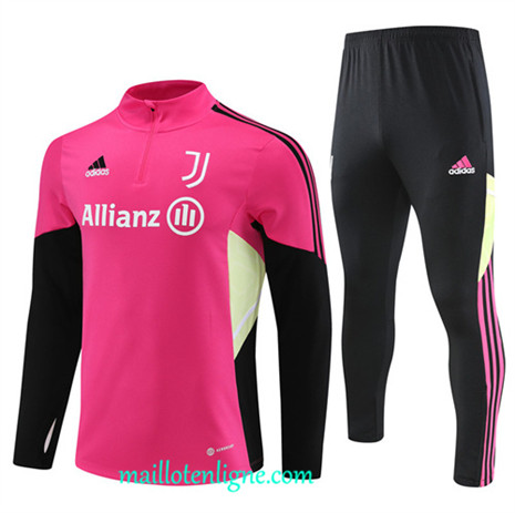 Thai Maillot Ensemble Juventus Enfant Survetement rose 2022 2023 maillotenligne 0614