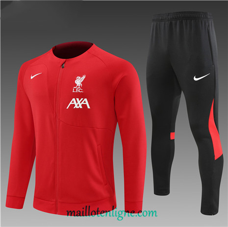 Thai Maillot Ensemble Liverpool Enfant Veste Survetement Rouge 2022/2023 ligne2271