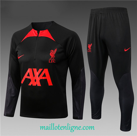 Thai Maillot Ensemble Liverpool Enfant Survetement Noir 2022/2023 ligne2272