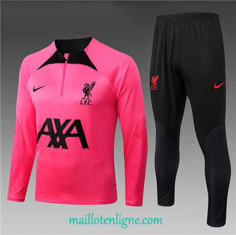 Thai Maillot Ensemble Liverpool Enfant Survetement Rose 2022/2023 ligne2273