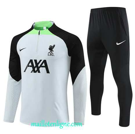 Thai Maillot Ensemble Liverpool Enfant Player Survetement Blanc 2023 2024 maillotenligne 0599