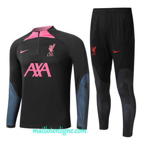 Thai Maillot Ensemble Liverpool Enfant Survetement noir 2022 2023 maillotenligne 0603