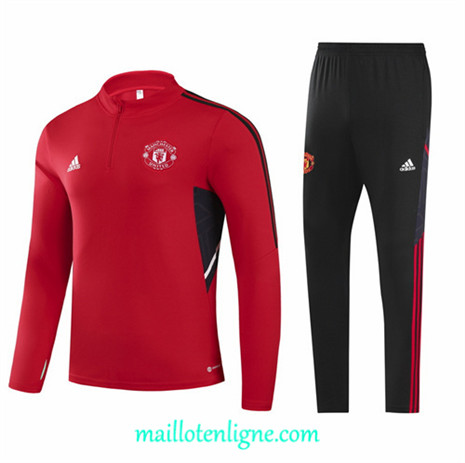 Thai Maillot Ensemble Manchester United Enfant Survetement Rouge 2022/2023 ligne2282